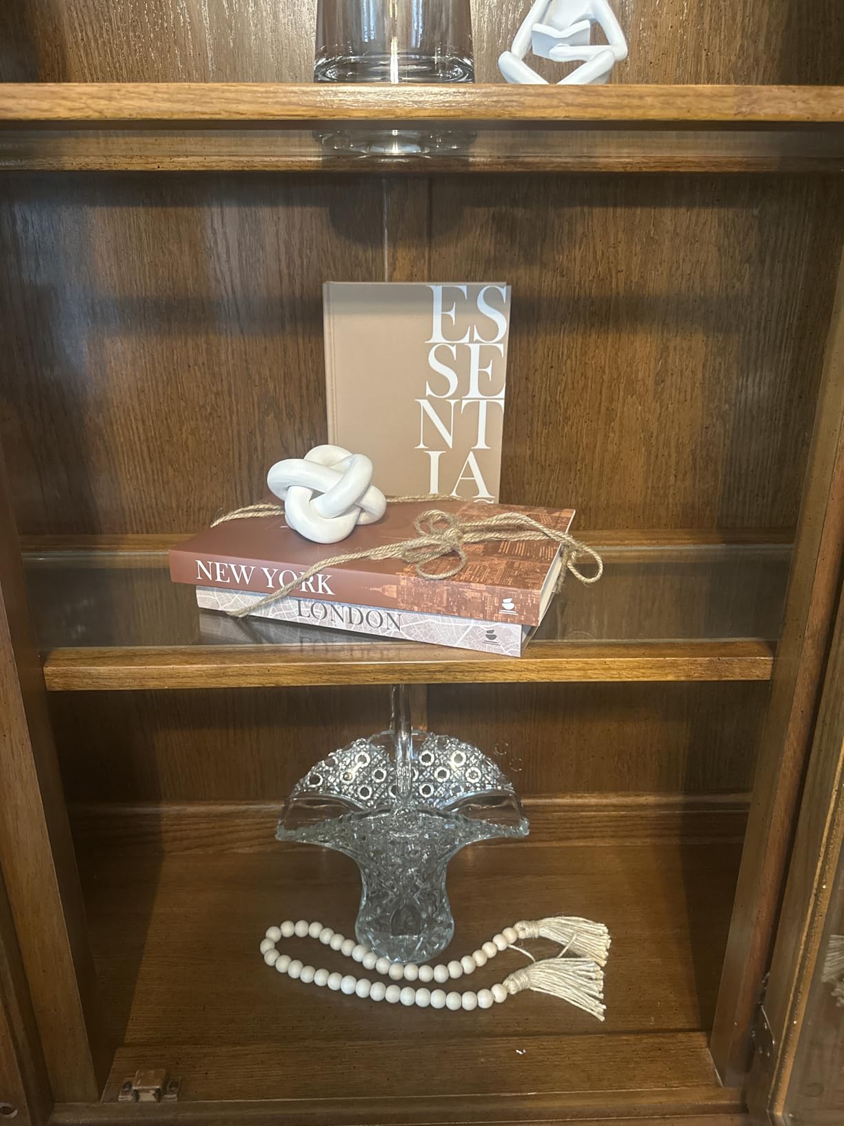 Customer photo from Debra: JULZEN books in a China hutch